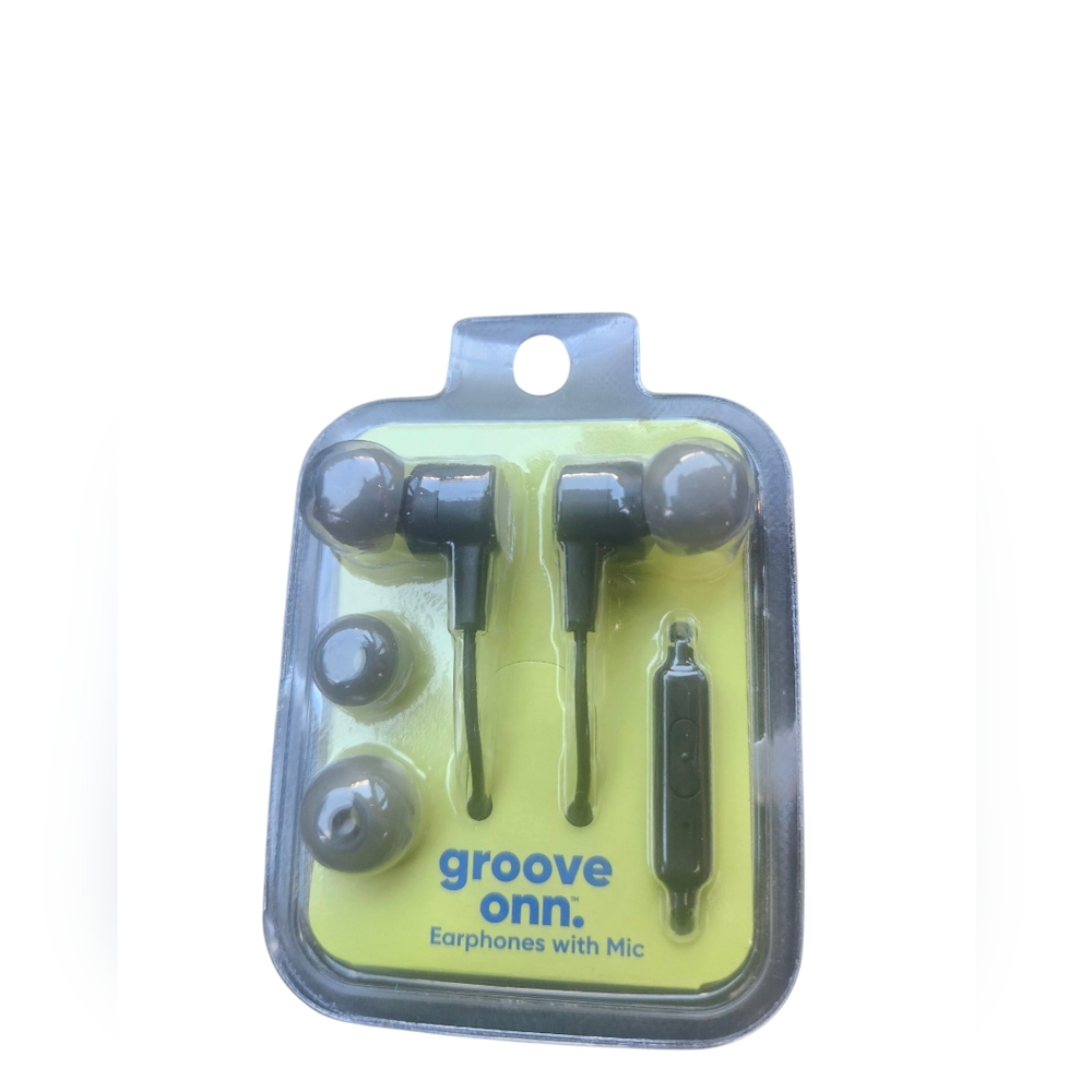 Groove Onn Black Earphones with Mic
